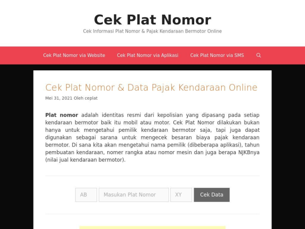 cekplatnomor.com